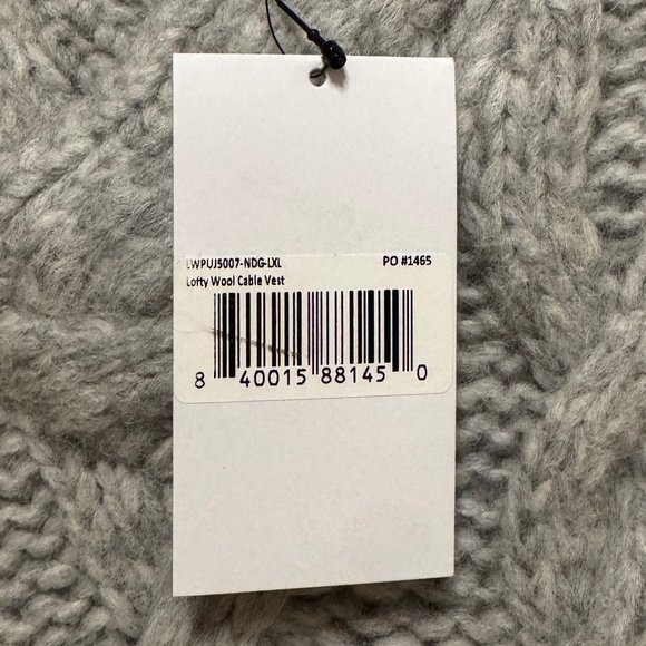 LUNYA BNWT Lofty Wool Cable Knit Sweater Vest in Nod Grey Size L/XL - Picture 3 of 11
